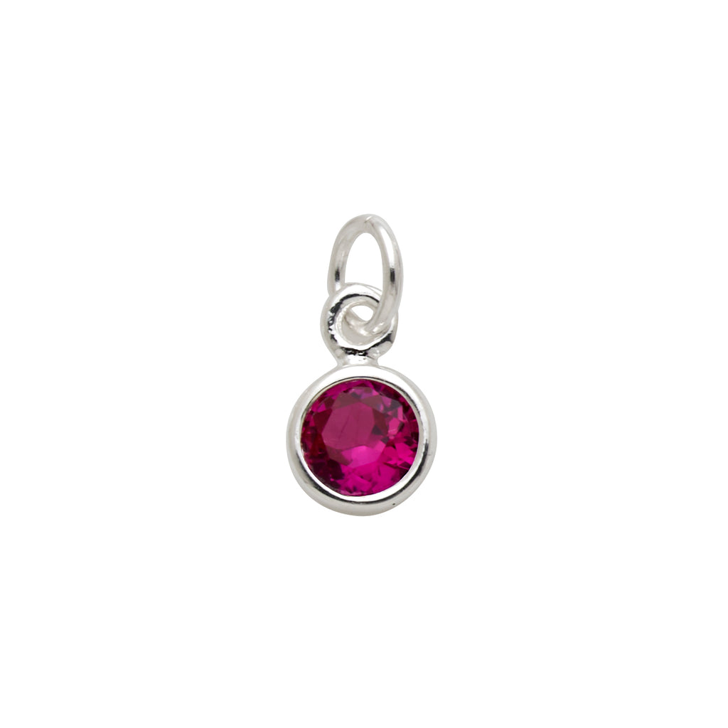 Sterling Silver Ruby-Colour Cubic Zirconia July Birthstone C