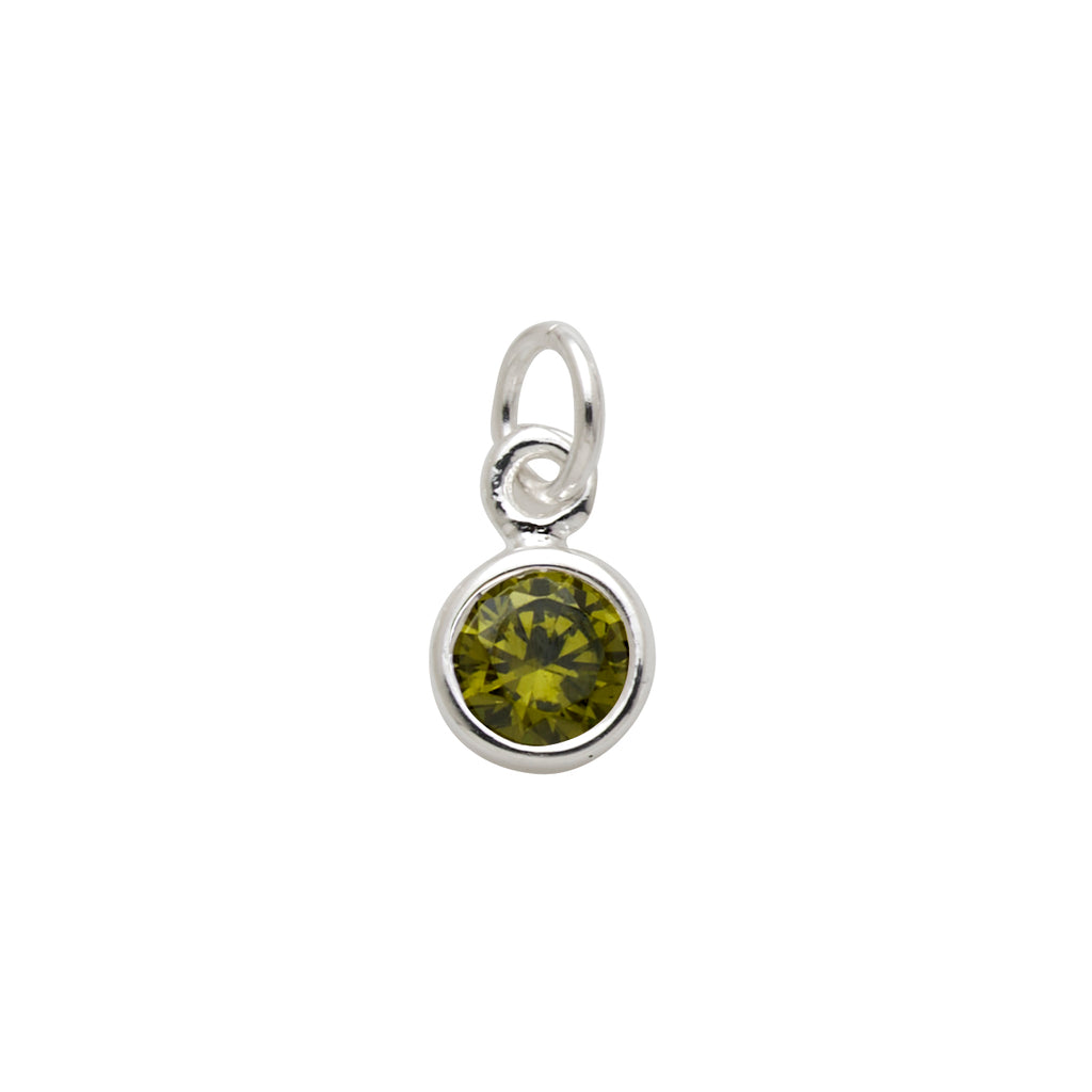 Sterling Silver Peridot-Colour Cubic Zirconia August Birthst