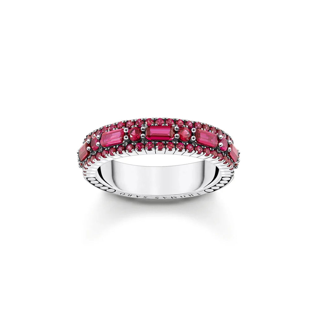 Thomas Sabo Rebel Glam Ruby Red Stone Ring TR2466G