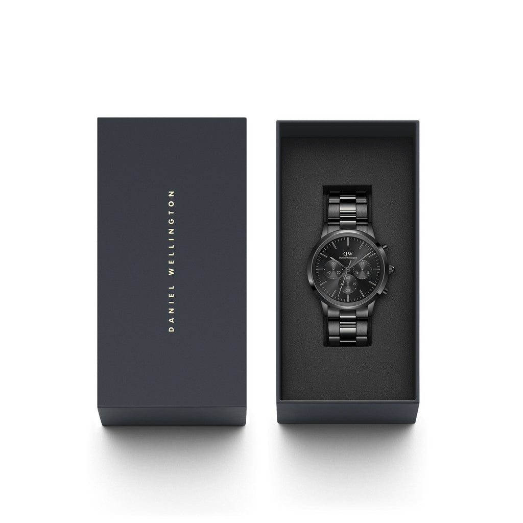 Daniel Wellington Iconic Chronograph Link Onyx S DW00100642