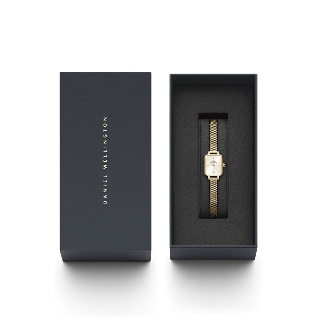 Daniel Wellington Quadro Mini Evergold Champagne Watch DW001