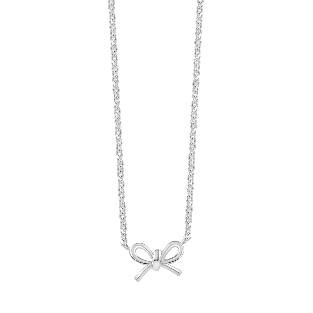 Von Treskow Sterling Silver Belcher Chain Bow Necklet BOWN01