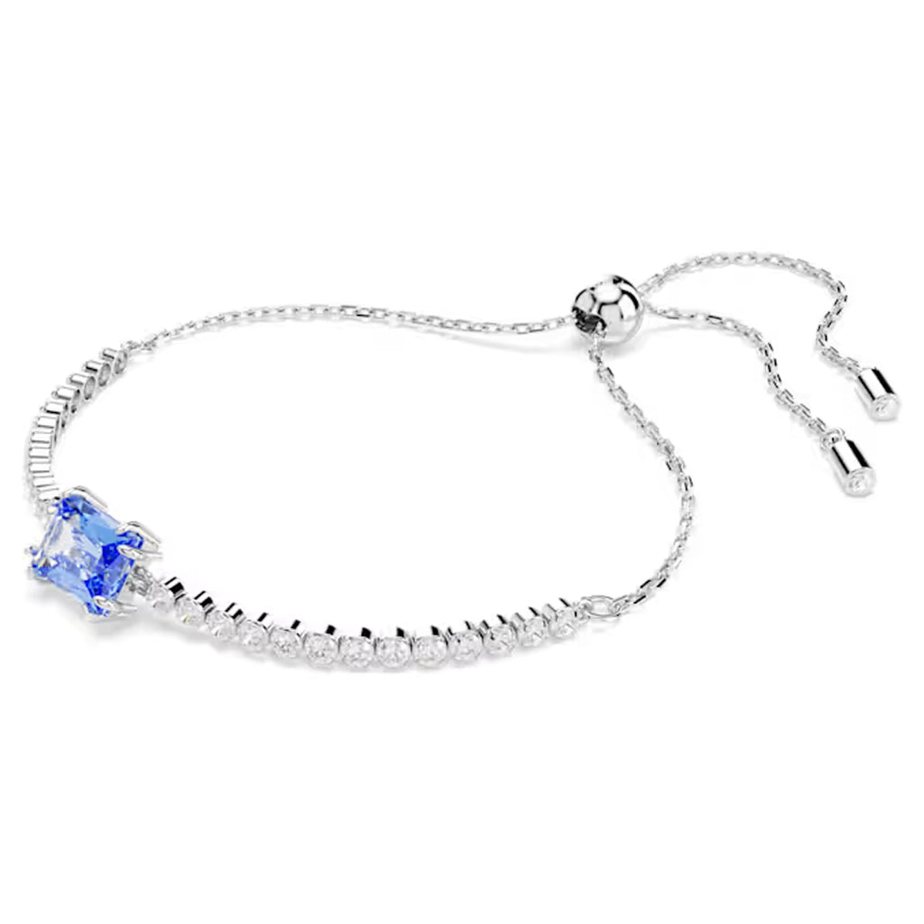 Swarovski Matrix Mixed Cut Blue & White Crystal Slider Brace