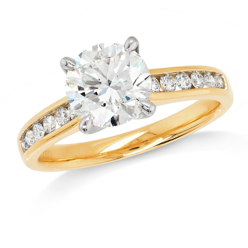 18ct Yellow Gold Brilliant Cut Lab Grown Diamond Ring TDW 1.