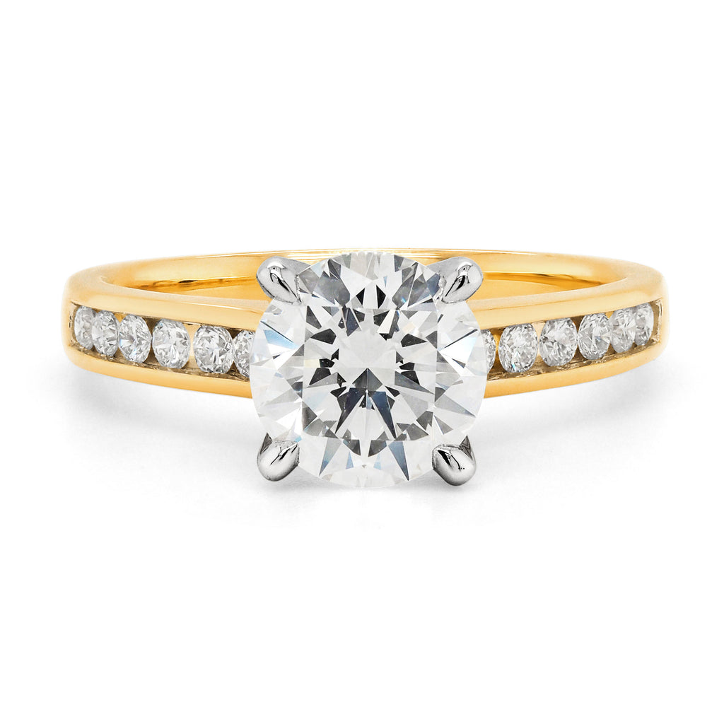 18ct Yellow Gold Brilliant Cut Lab Grown Diamond Ring TDW 1.