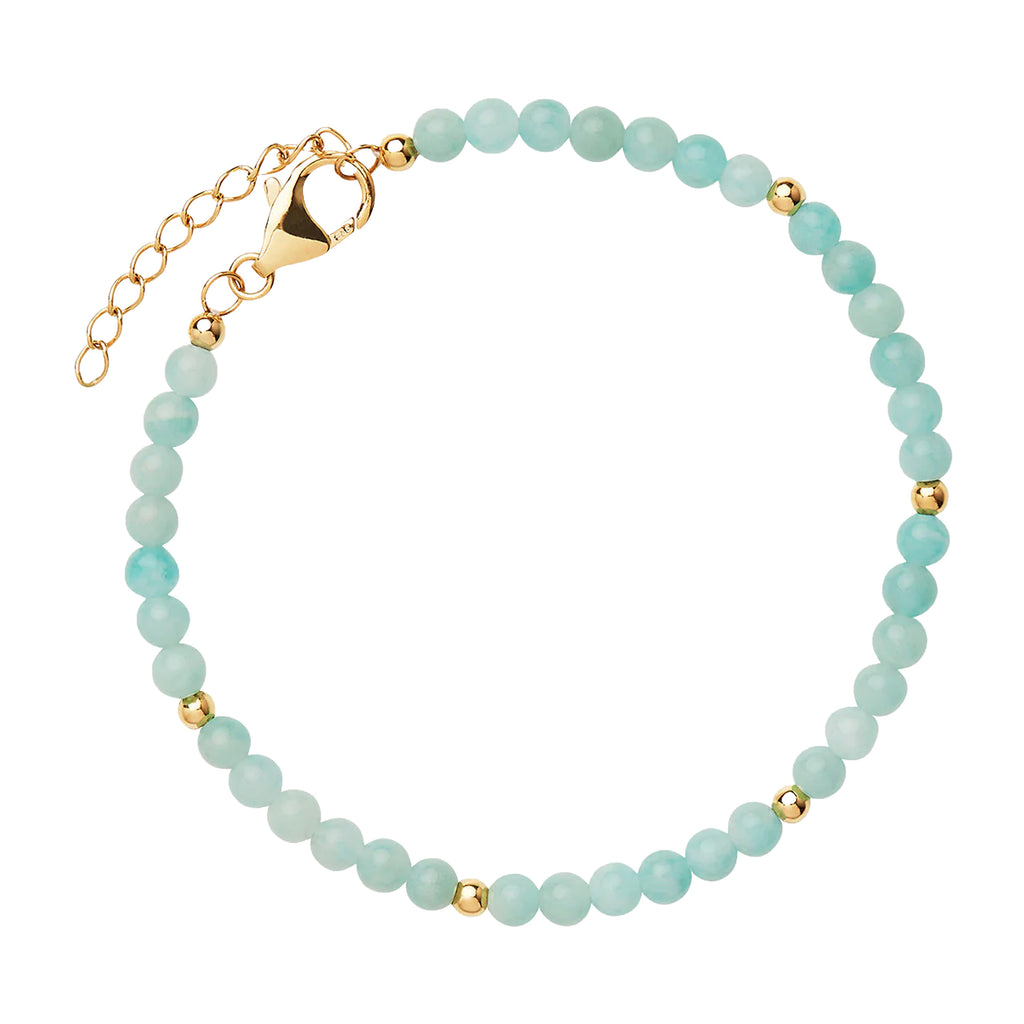 Najo 'Azzurro' Gold Tone & Amazonite Bead Bracelet B7190