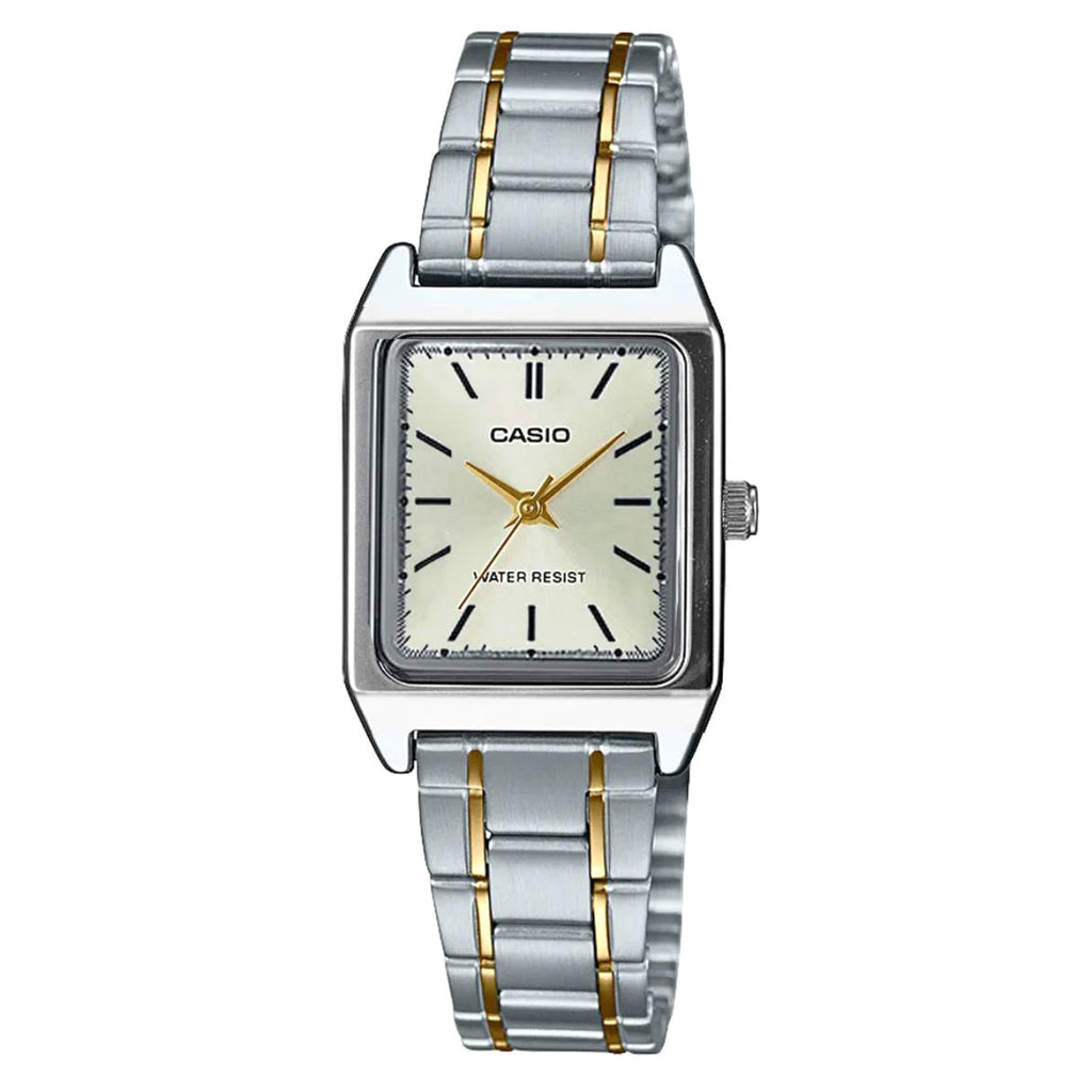 Casio 2-Tone Stainless Steel Band Analogue Watch LTPV007SG-9