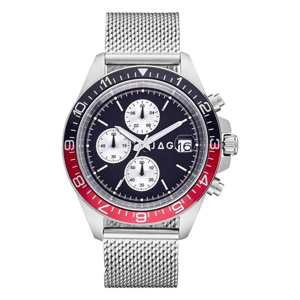 Jag Curl Curl Stainless Steel Black & Red Chronograph Watch