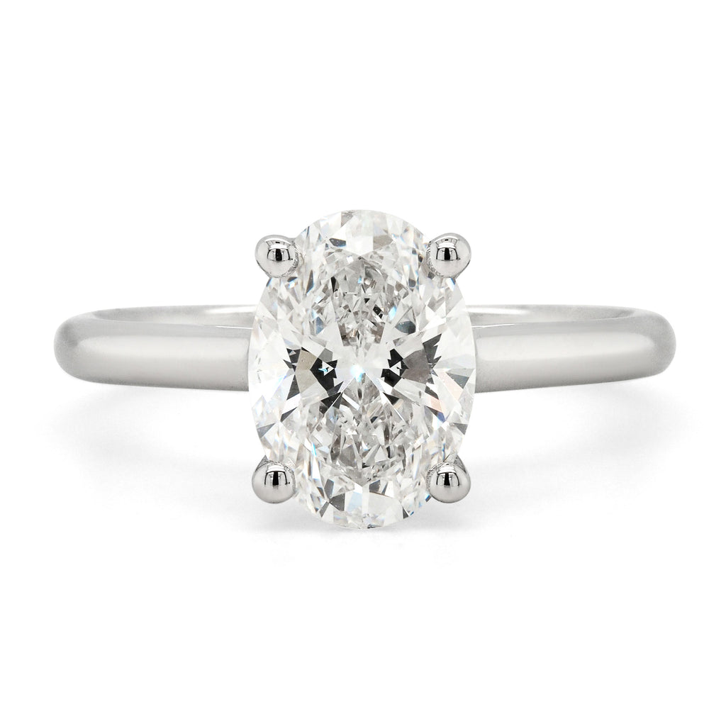 18ct White Gold 2.04CT Lab Grown Oval Diamond Solitaire Ring