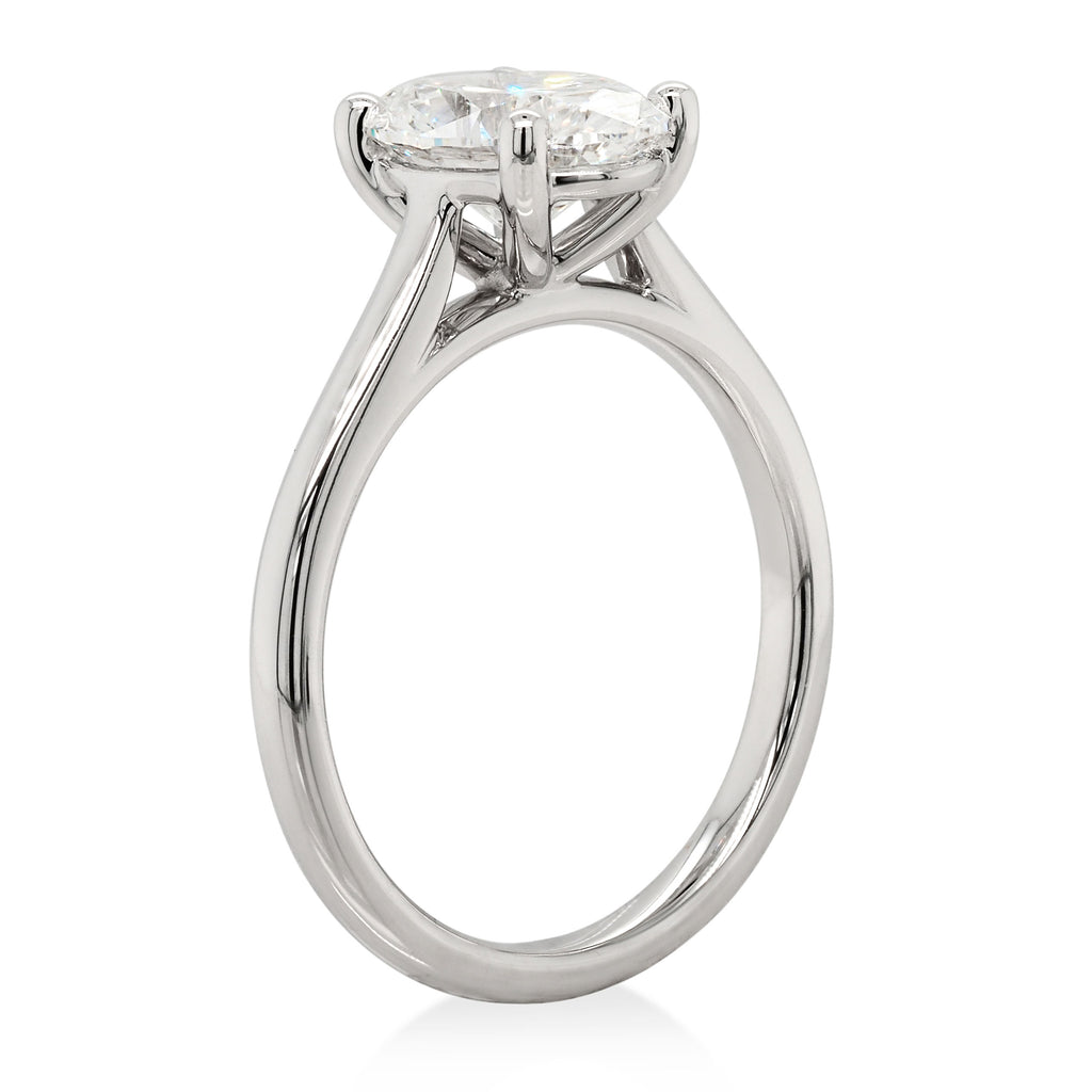 18ct White Gold 2.04CT Lab Grown Oval Diamond Solitaire Ring