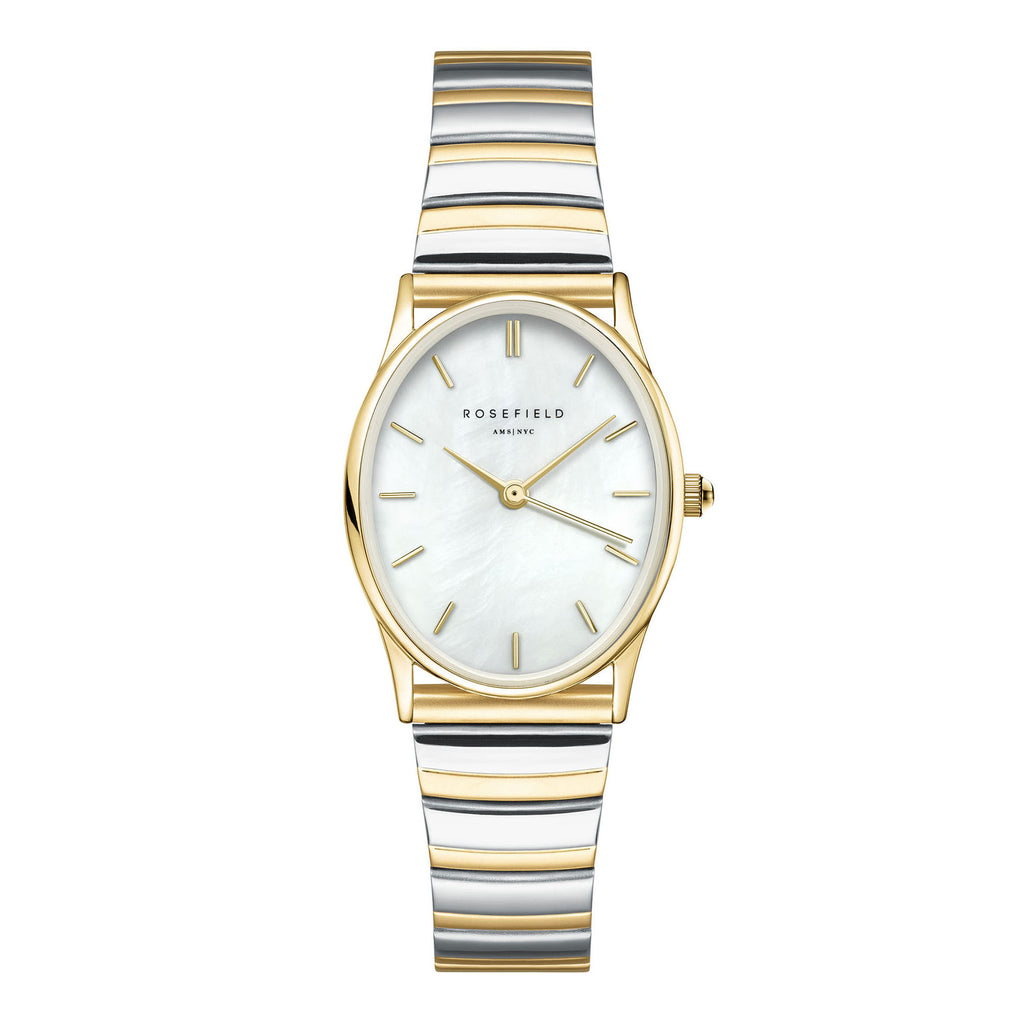 Rosefield Duotone Oval Mother of Pearl Dial Watch OVWDSG-OV1