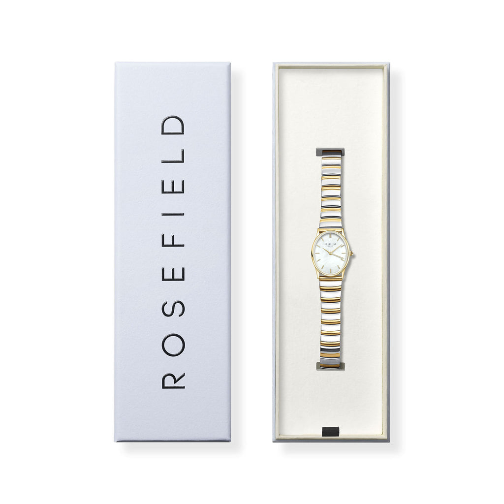 Rosefield Duotone Oval Mother of Pearl Dial Watch OVWDSG-OV1