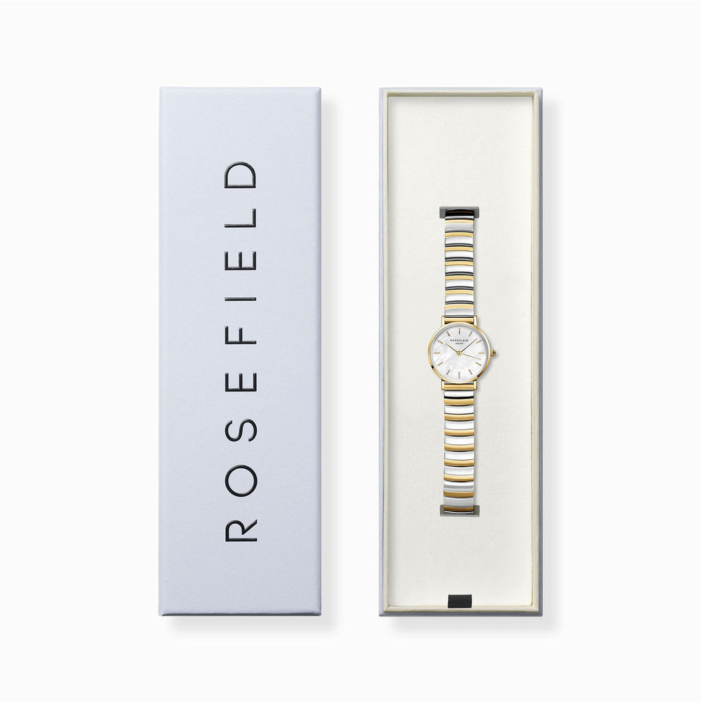 Rosefield Duotone Round Mother of Pearl Dial Watch SEWDSG-SE