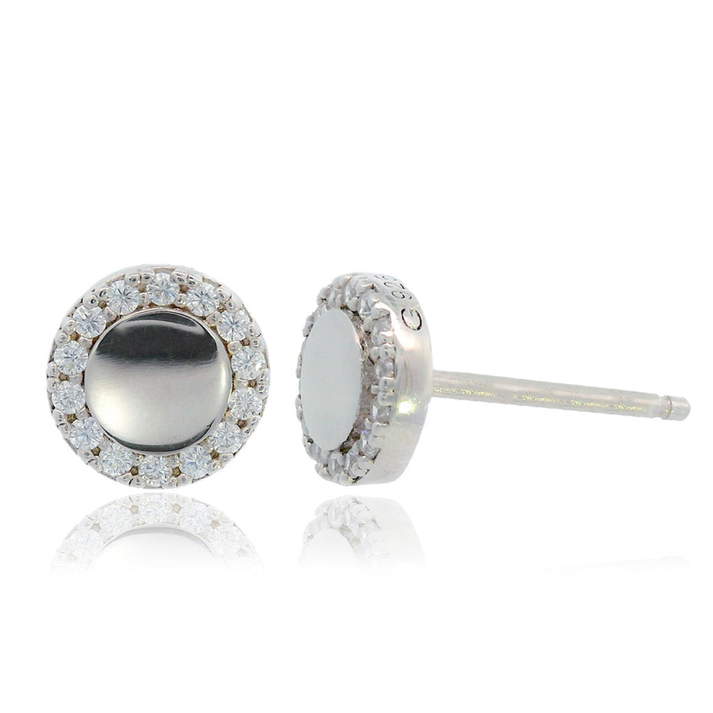 Georgini Chic Noel High Shine Silver Cubic Zirconia Studs IE