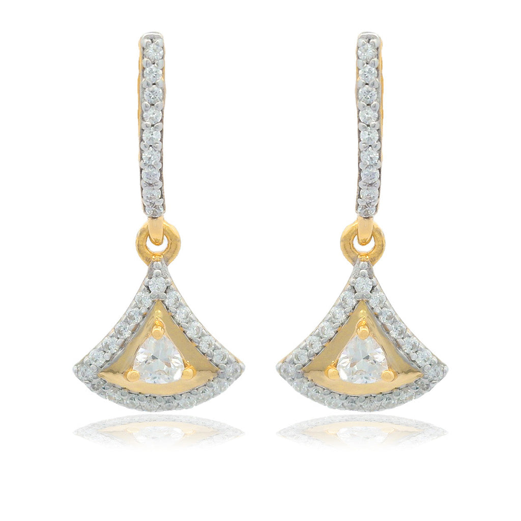 Georgini Chic Noel Fantastic Gold Cubic Zirconia Drop Studs