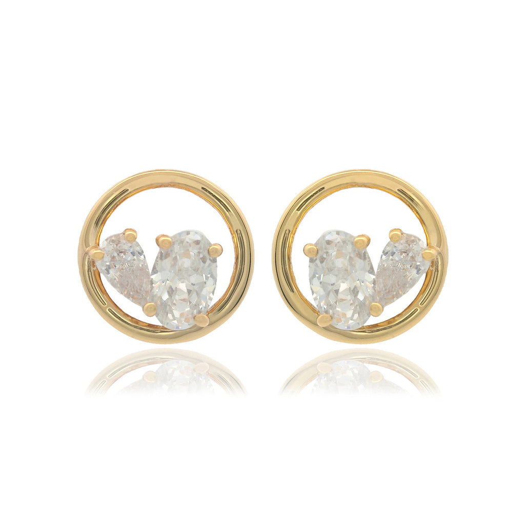 Georgini Chic Noel Toi Et Moi Gold Tone Cubic Zirconia Studs