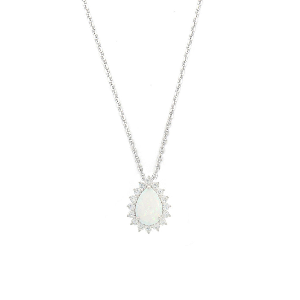 Georgini Opal Glow Rozelle Cubic Zirconia & Opal Look Pendan