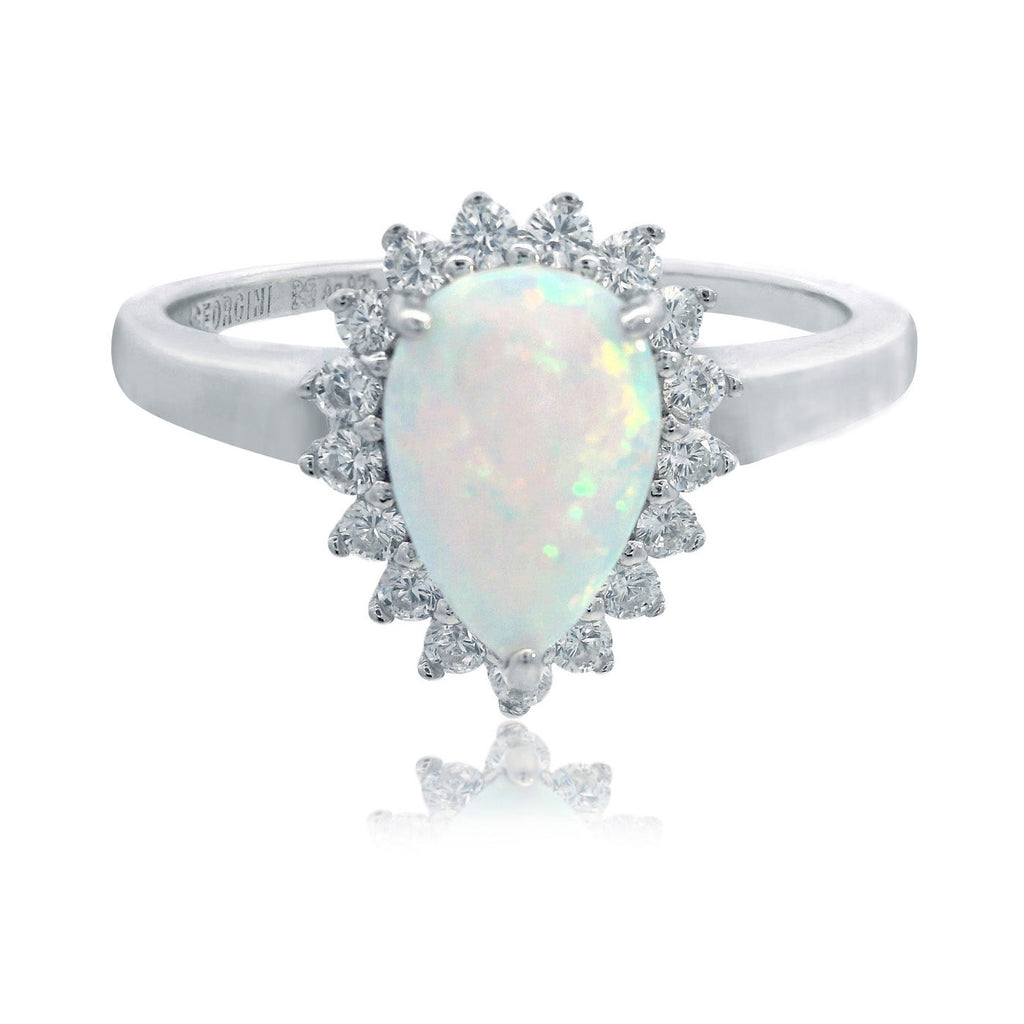 Georgini 'Opal Glow Rozelle' Opal Look Cubic Zirconia Ring I