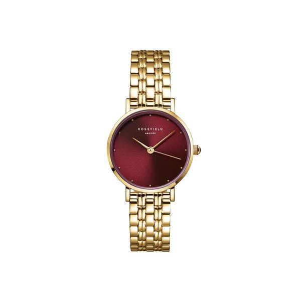 Rosefield Small Edit Burgundy Dial Gold-Tone Watch SEGSG-SE0