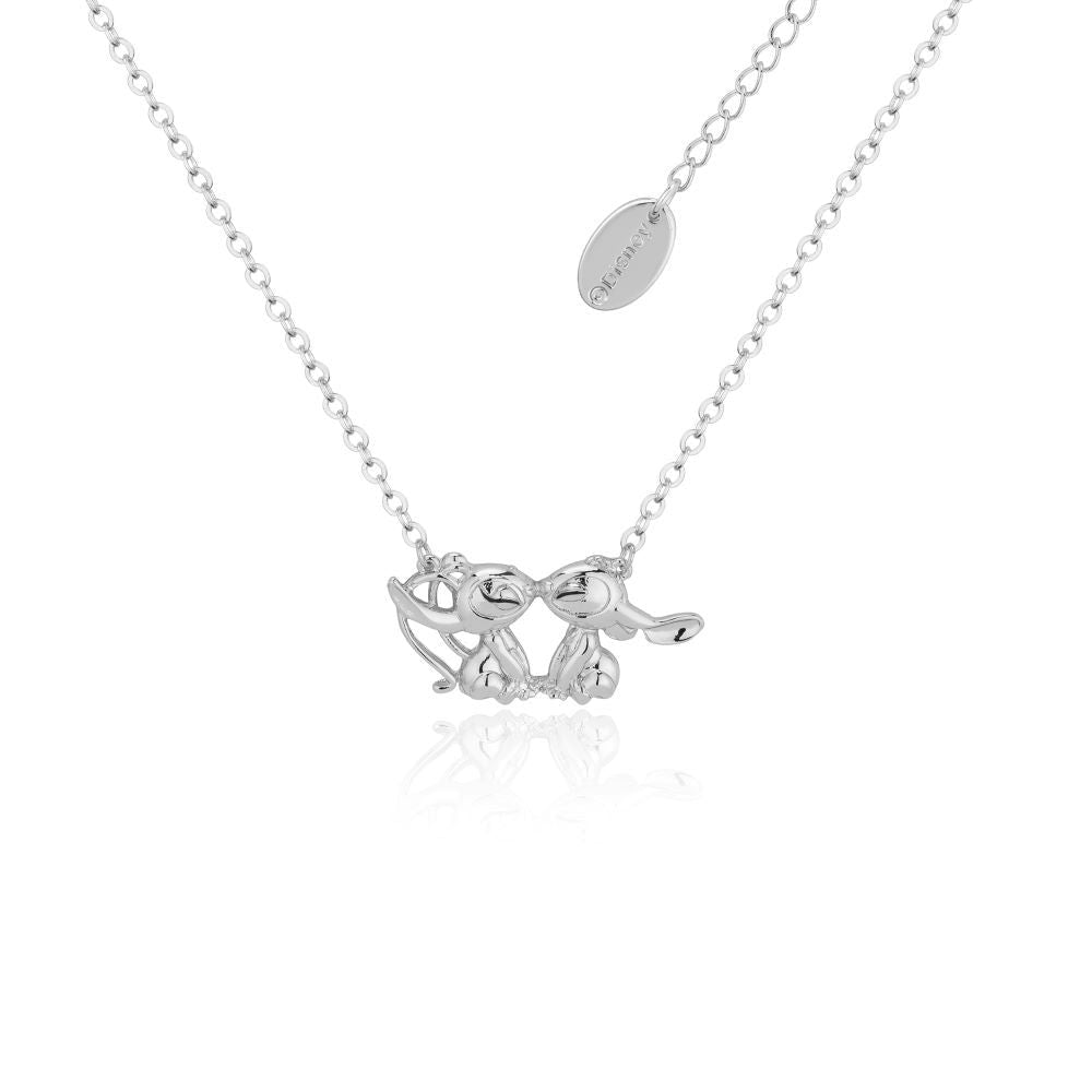 Disney Couture Kingdom Lilo & Stitch Angel Kissing Necklace