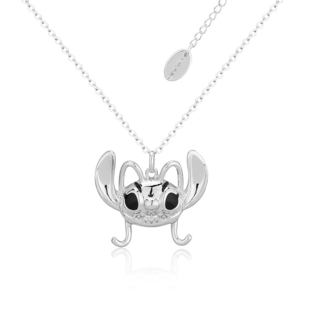 Disney Couture Kingdom Lilo & Stitch Angel Silver Tone Neckl