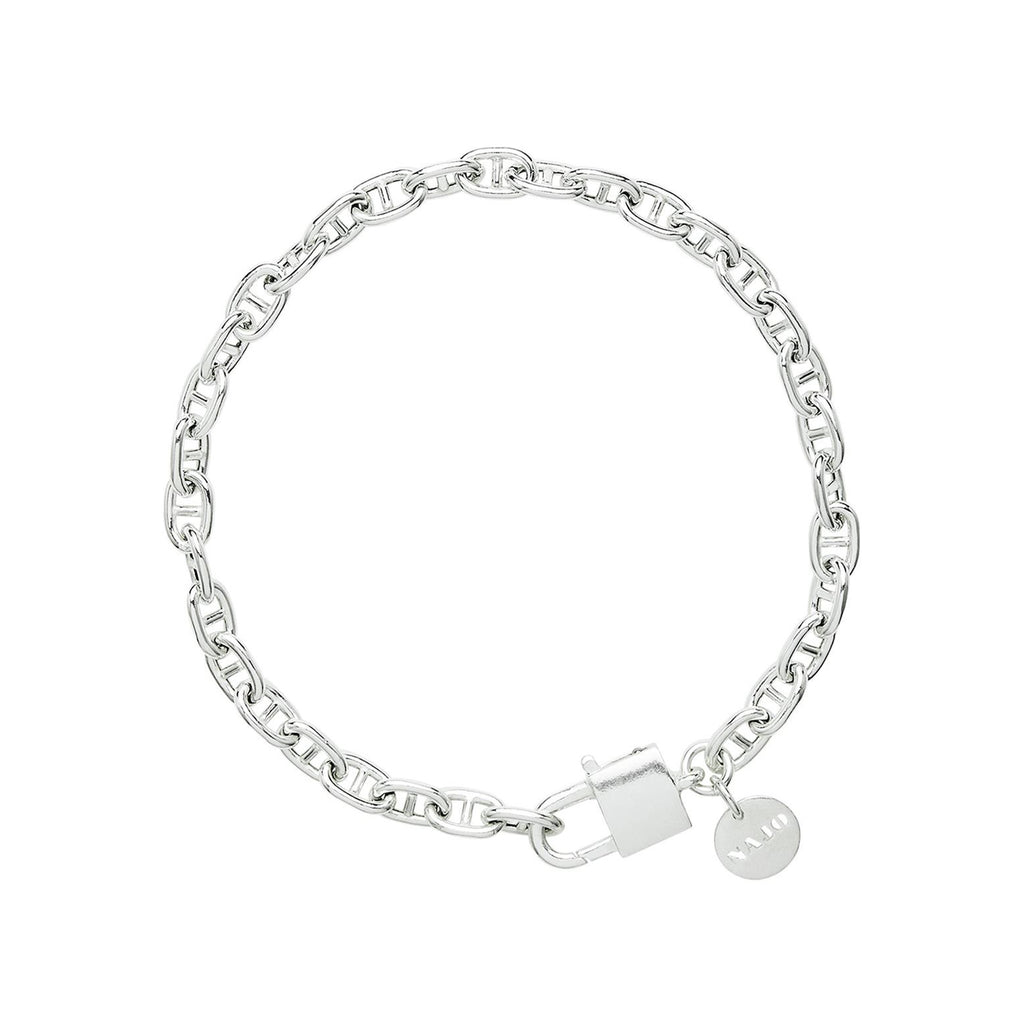 Najo Love Lock Chain Bracelet With Padlock Clasp B7121