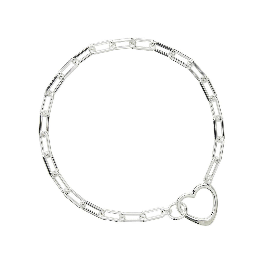 Najo Cuore Chain Link Bracelet With Heart Clasp B7122