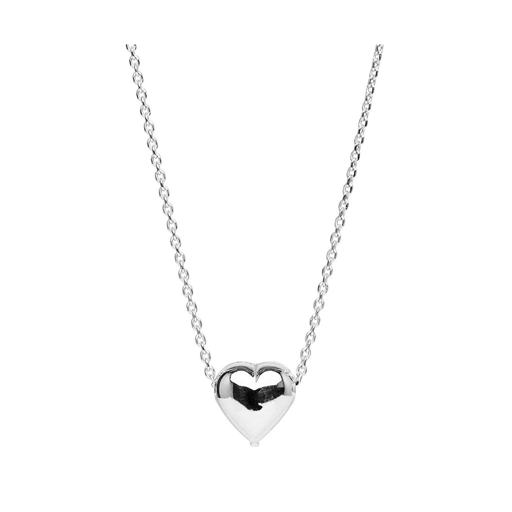 Najo Amore Sterling Silver Puff Heart Charm Necklet N7123