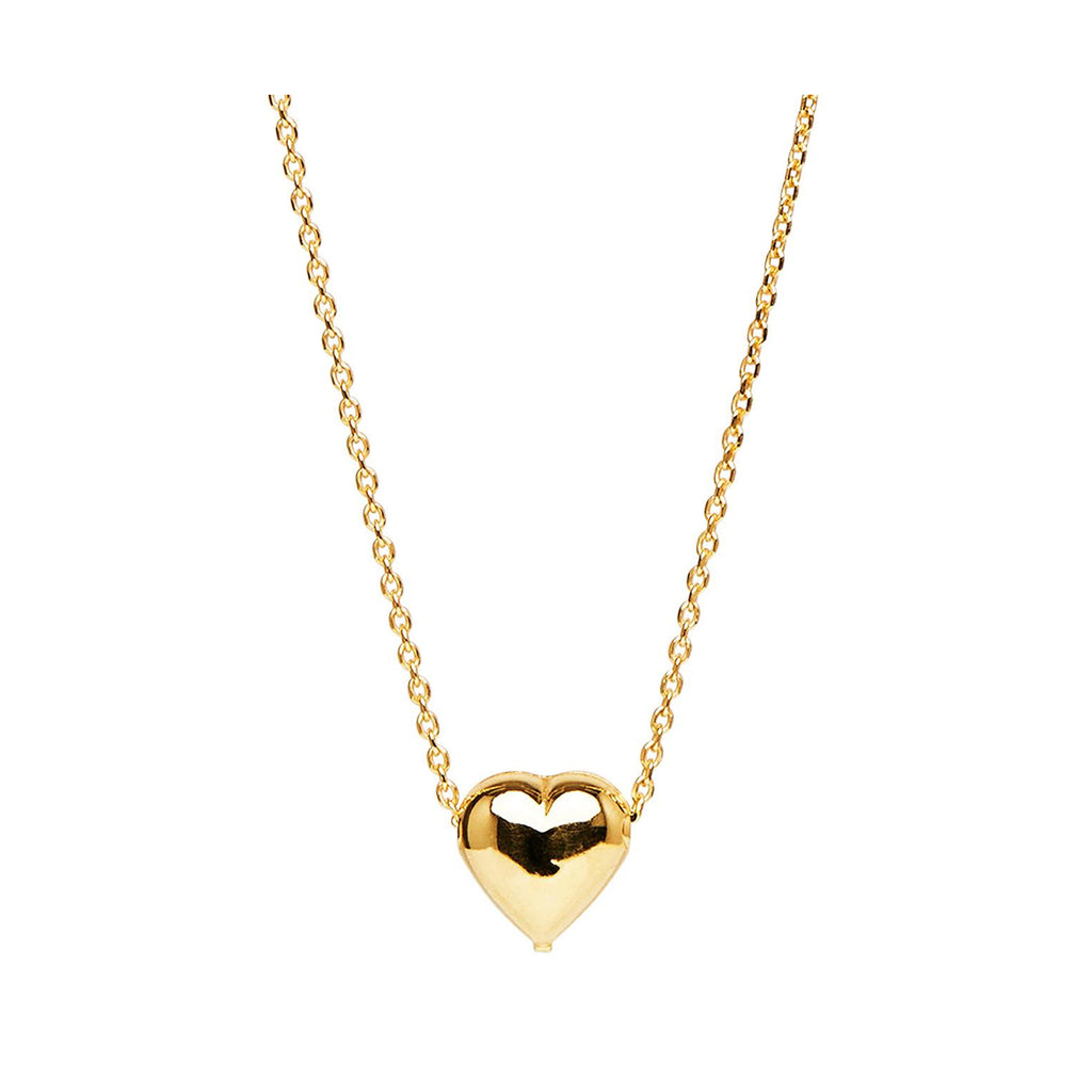 Najo Amore Gold-Tone Puff Heart Charm Necklet N7124