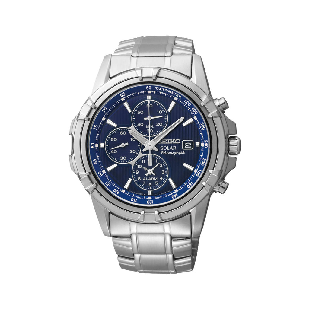 Seiko Solar Chronograph Conceptual Blue Dial Watch SSC141P-9