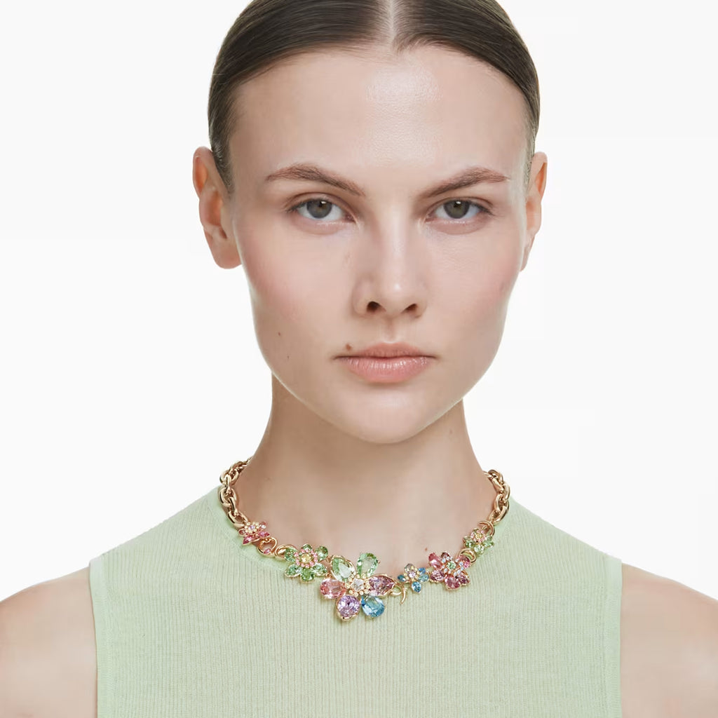 Swarovski Idyllia Multi-Coloured Flower Necklet 5709030