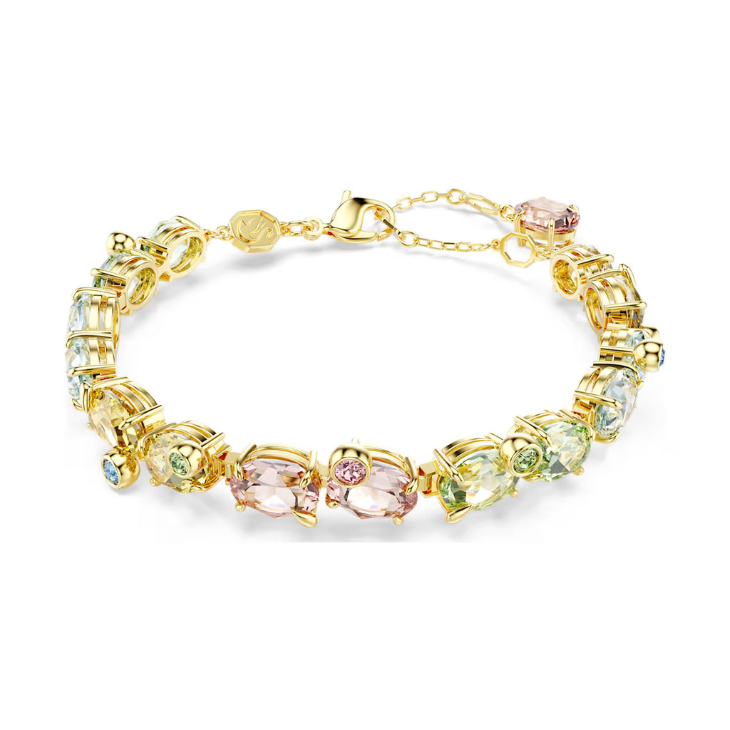 Swarovski Gema Gold-Tone Multi-Coloured Tennis Bracelet 5705