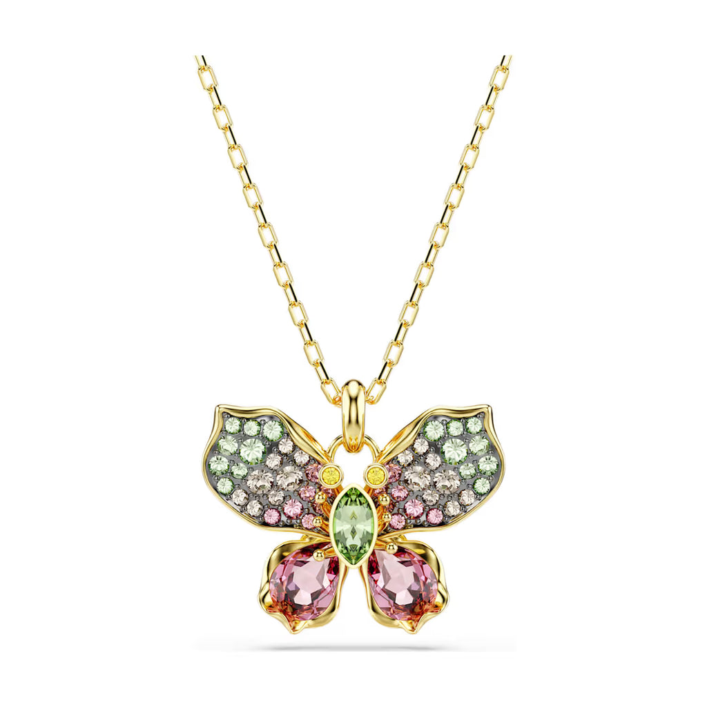 Swarovski Idyllia Gold-Tone Pave Coloured Butterfly Pendant