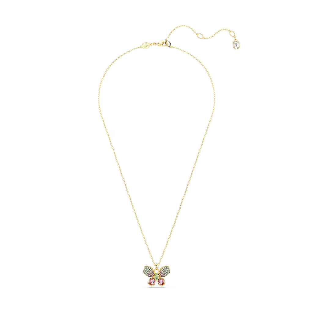 Swarovski Idyllia Gold-Tone Pave Coloured Butterfly Pendant