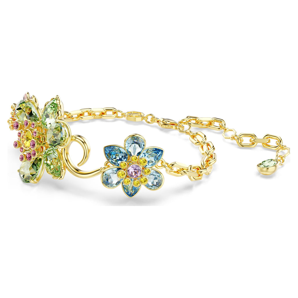 Swarovski Idyllia Gold-Tone Multi-Coloured Flower Bracelet 5