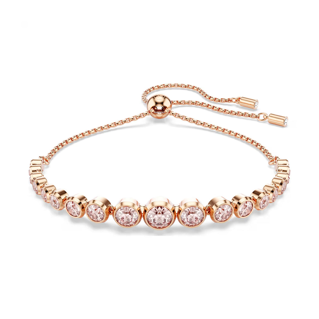 Swarovski Imber Rose-Tone Pink Crystal Sliding Tennis Bracel