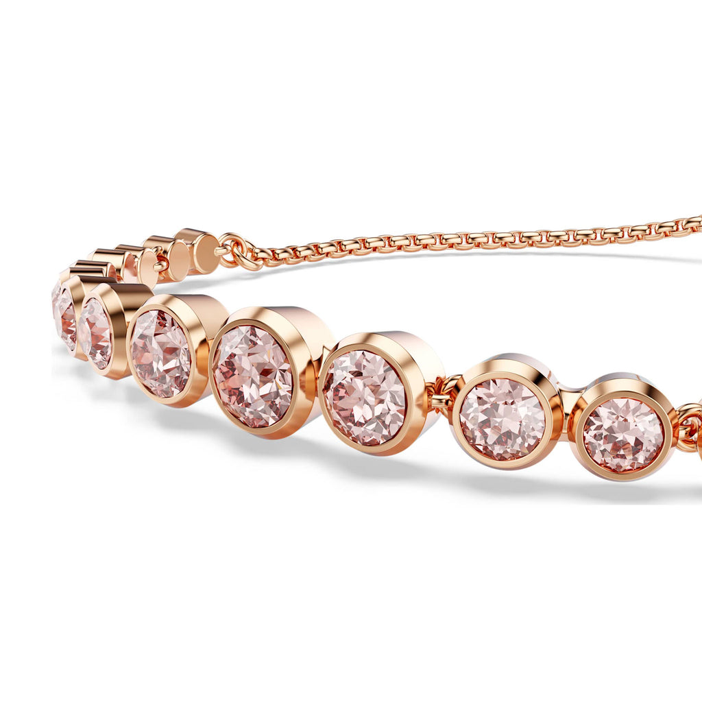 Swarovski Imber Rose-Tone Pink Crystal Sliding Tennis Bracel