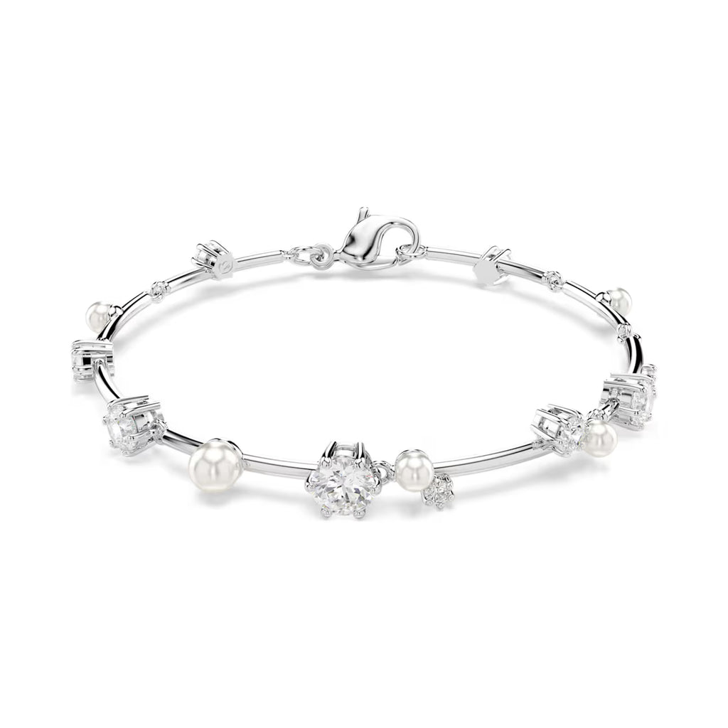 Swarovski Constella Crystal & Pearl Bar Tennis Bracelet 5707