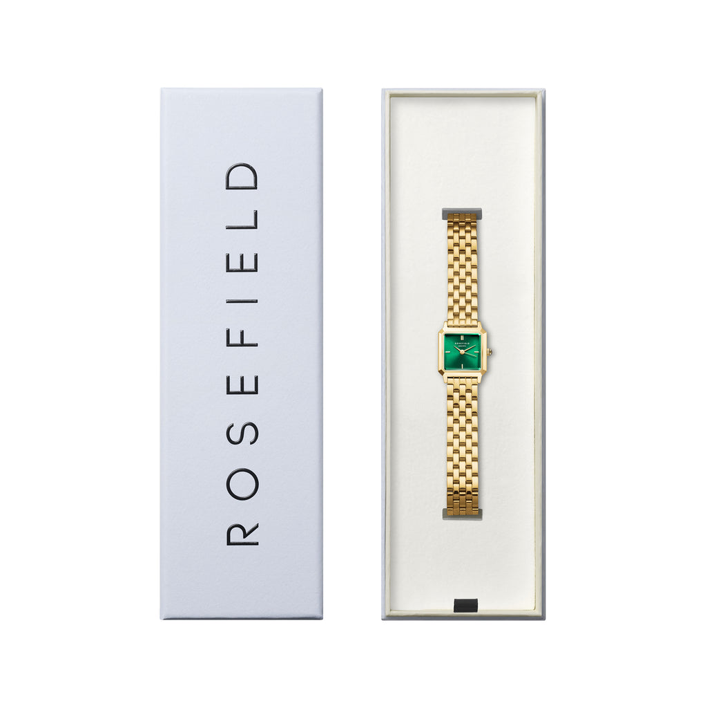 Rosefield Boxelle Emerald Analogue Watch BEGSG-B05