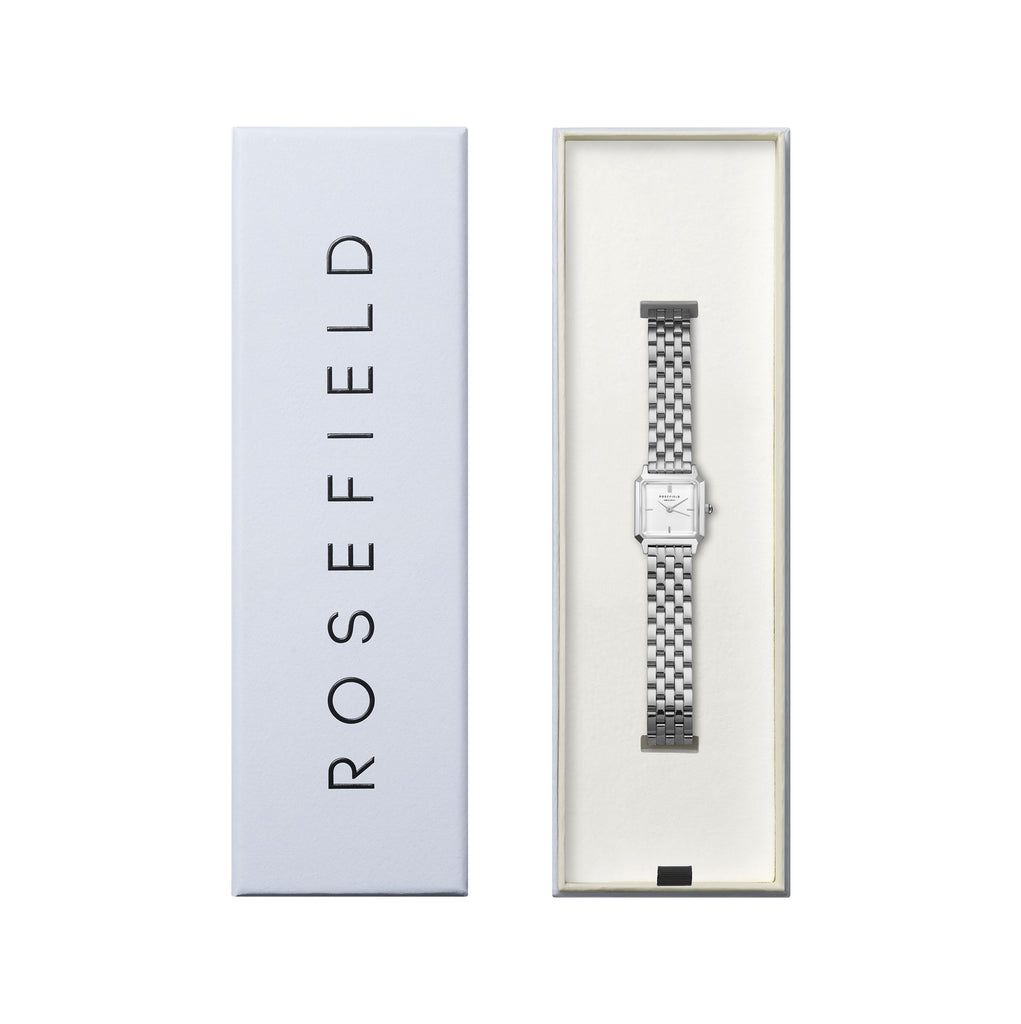 Rosefield Boxelle Silver Analogue Watch BWSSS-B02