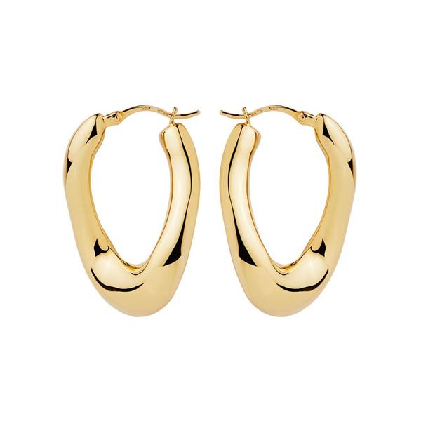 Najo Gravity Hoop Gold-Tone Earrings E7203