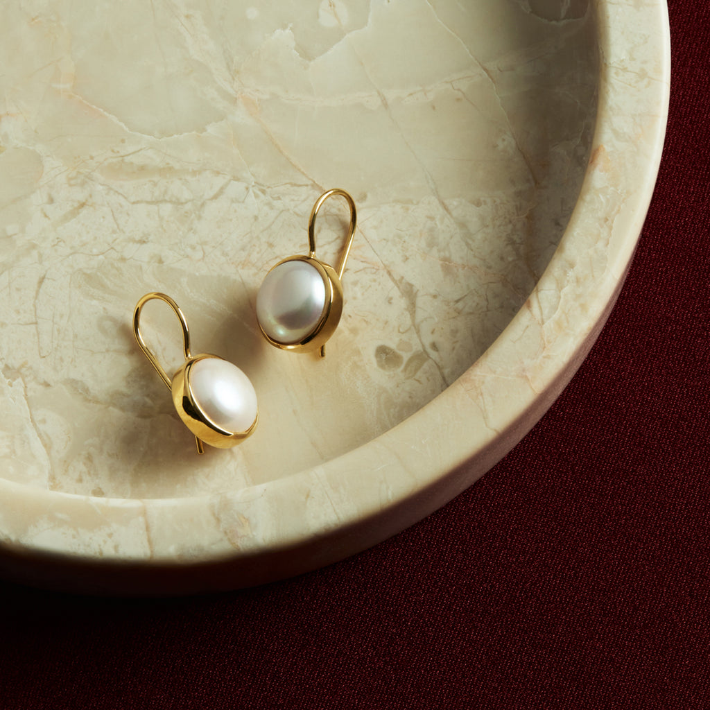 Najo 'Chroma' Moonstone Gold-Tone Hook Earrings E7268