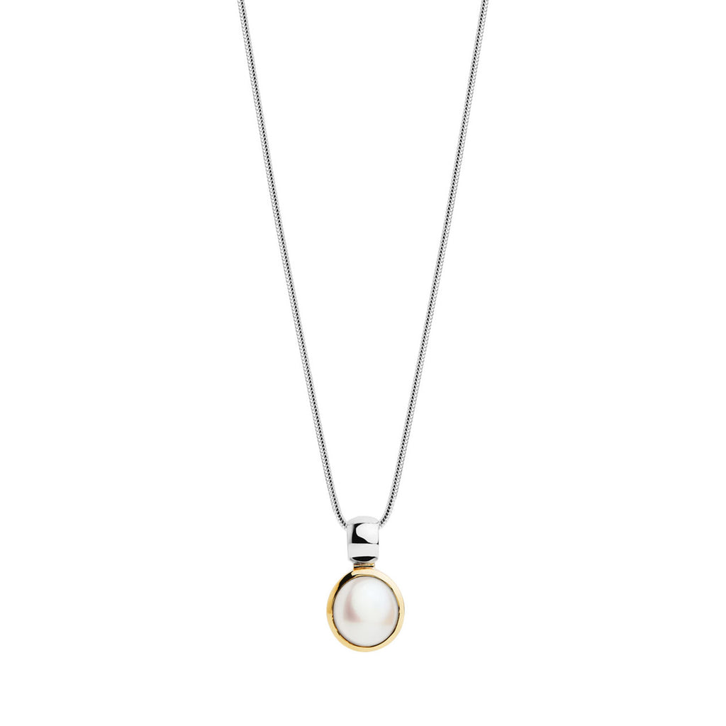 Najo 'Chroma' Duo-Tone Pearl Snake Chain Necklace N7268