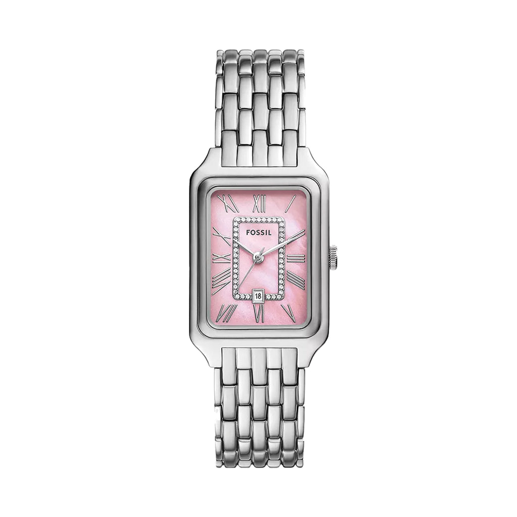 Fossil Raquel Pink Mother of Pearl Dial Stainless Steel Watc