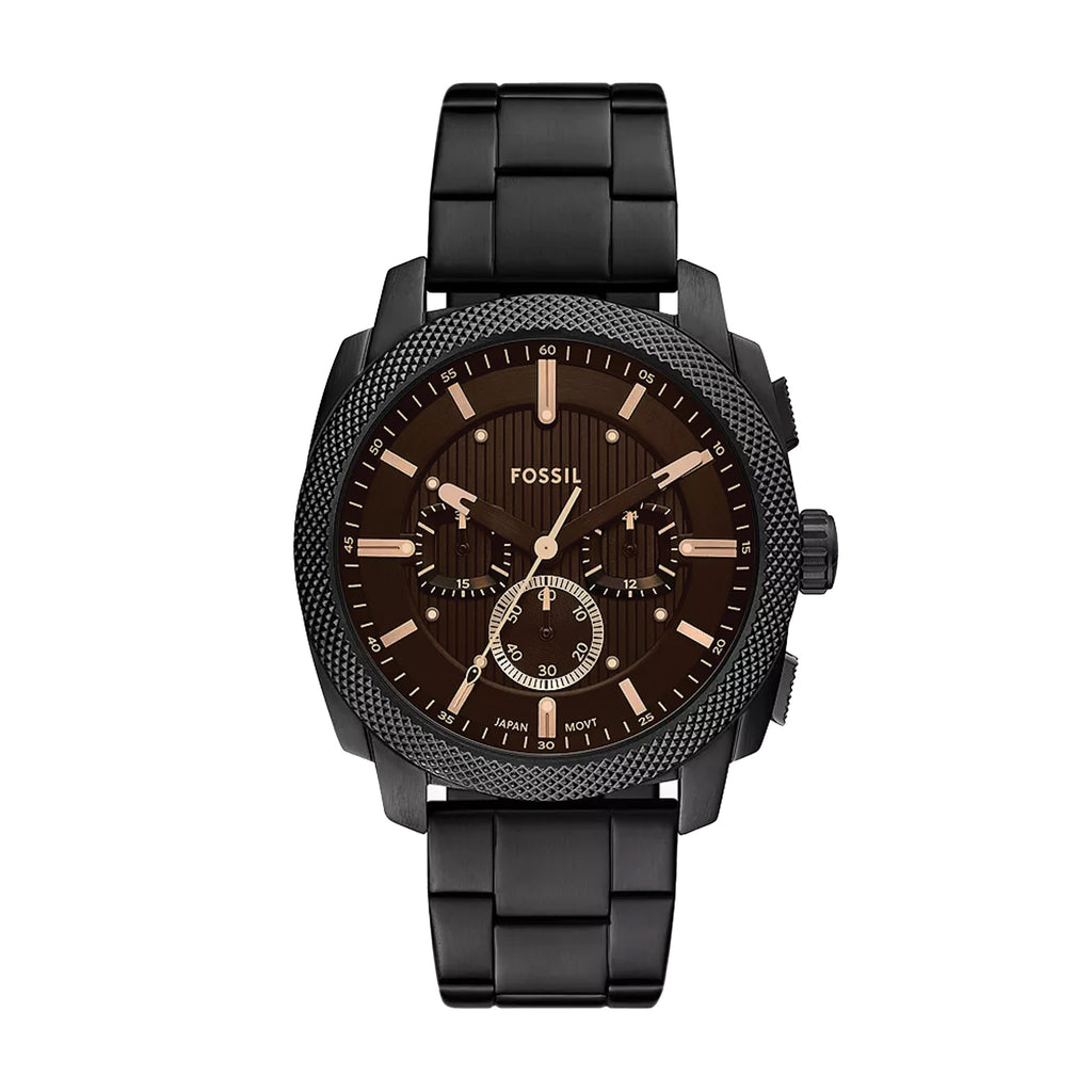 Fossil Machine Chronograph Black Stainless Steel Watch FS609