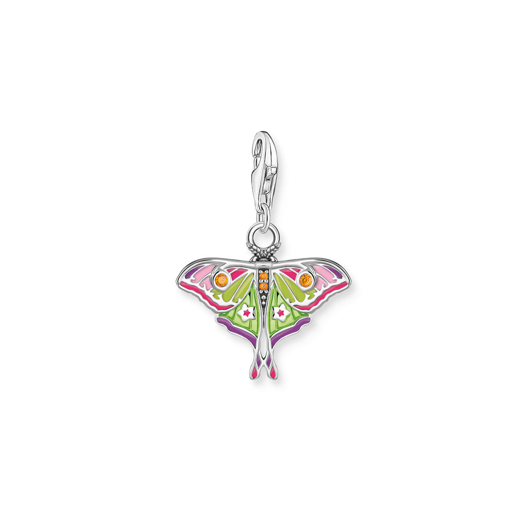 Thomas Sabo Sterling Silver Cubic Zirconia Colourful Moth Ch