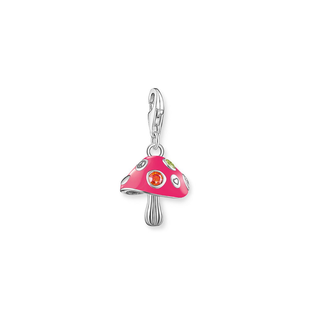 Thomas Sabo Silver Cubic Zirconia Colourful Mushroom Charm C