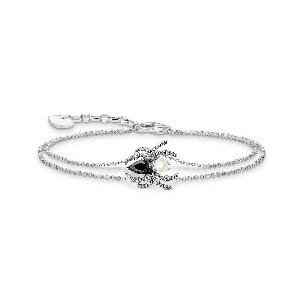 Thomas Sabo True Romance Cubic Zirconia & Pearl Spider Brace