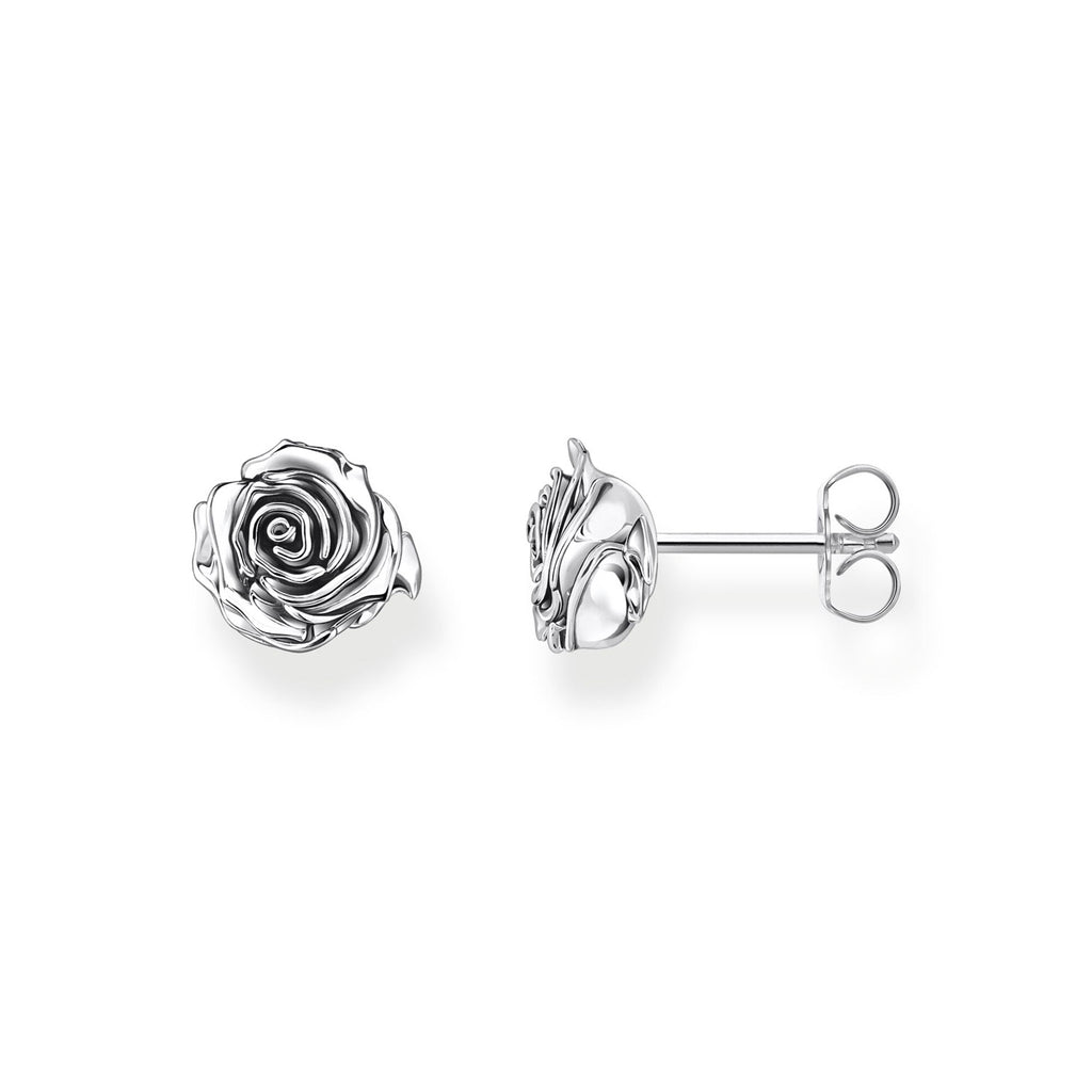 Thomas Sabo True Romance Midnight Rose Sterling Silver Studs