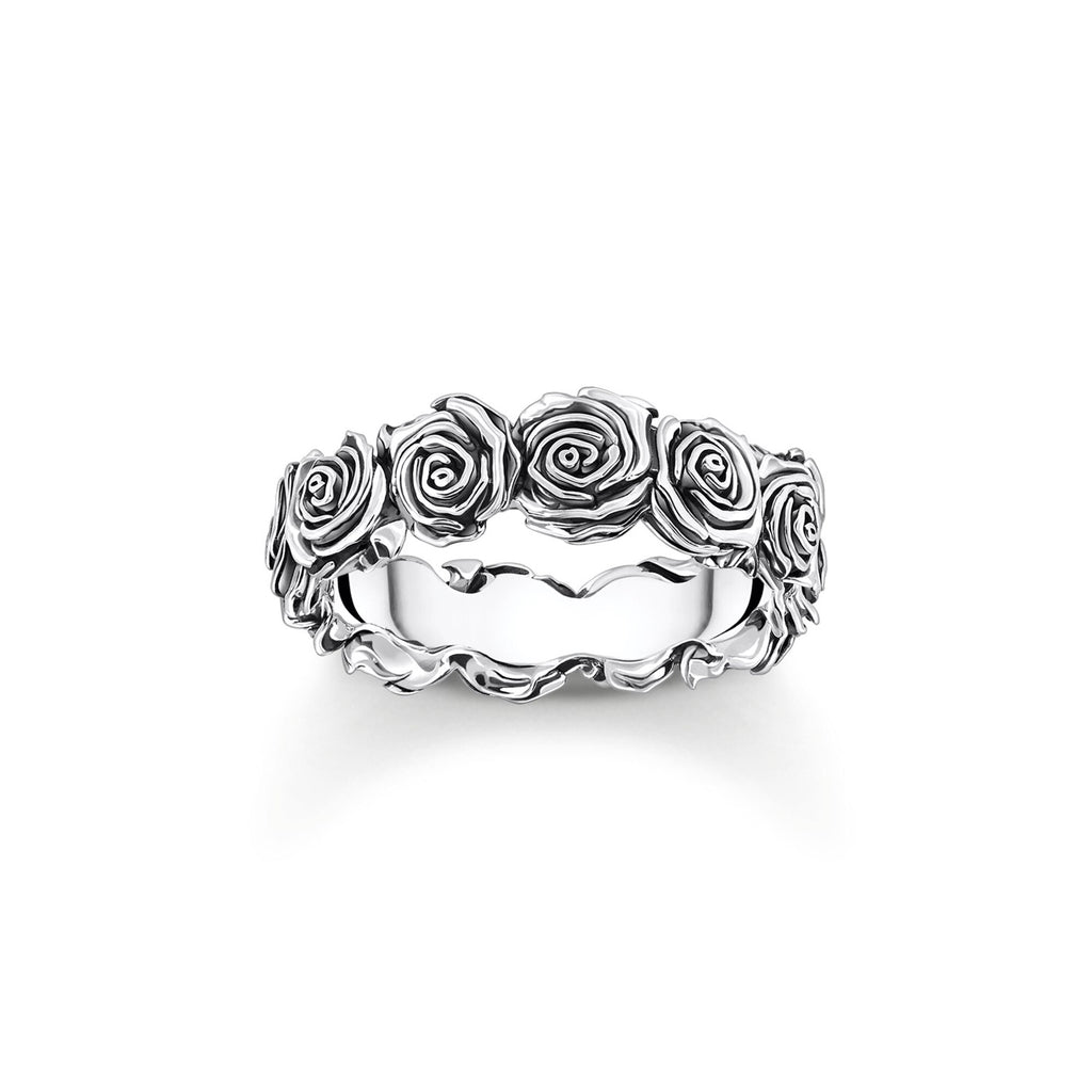 Thomas Sabo True Romance Midnight Rose Sterling Silver Band